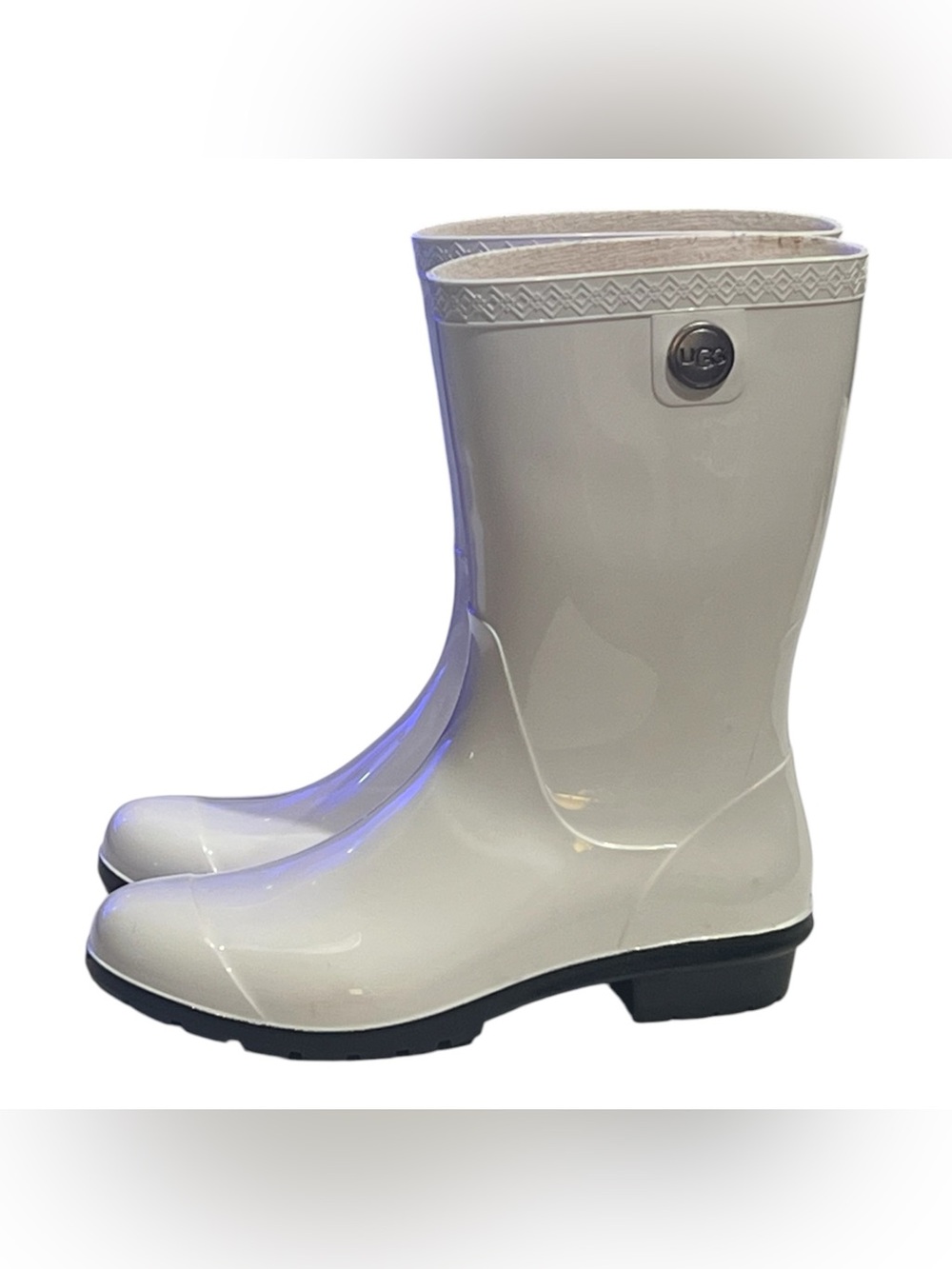Ugg white rain boots size 7